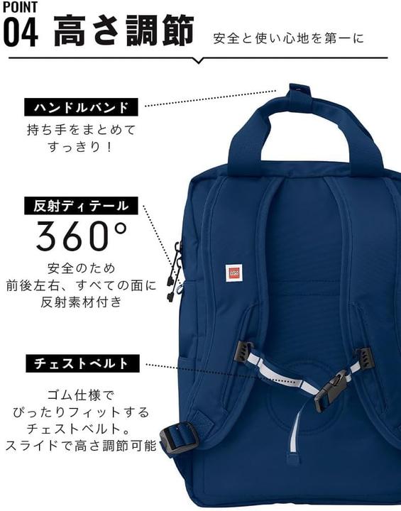 Actual product image LEGO Schoolrugzak 15L 2x2 Brick Bright Red (15 l)