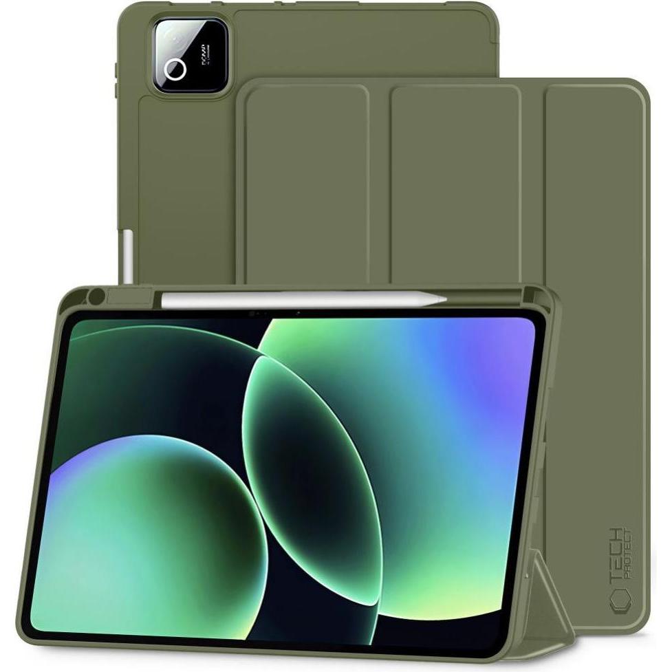 4Kom Etui na tablet.pl TECH-PROTECT SC PEN XIAOMI PAD 7 / 7 PRO / 8 / 8 PRO 11.2 PINE GREEN (Xiaomi Pad 7, Xiaomi Pad 7 Pro, Xiaomi Pad 8, Xiaomi Pad 
