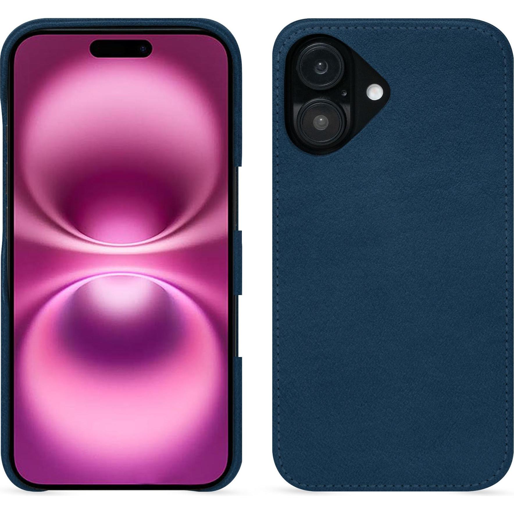 Noreve Lederschutzhülle (Apple iPhone 16 Plus), Smartphone Hülle, Blau