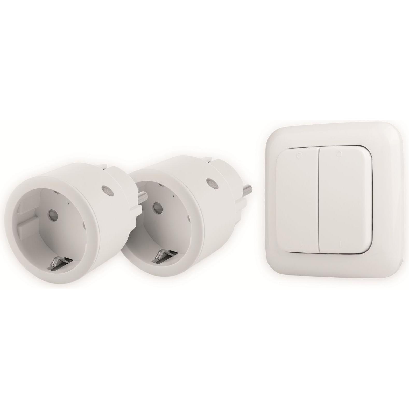 Smartwares SH4-99575 FSK 433 MHz Schalter-Set SH4-99575, Taster + Schalter, Weiss