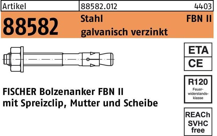 Produktbild Fischer 524825 Spreizdübel 10x50 K, Inhalt: 10 x Dübel SX Green 10 x 50 (20 Stk.)