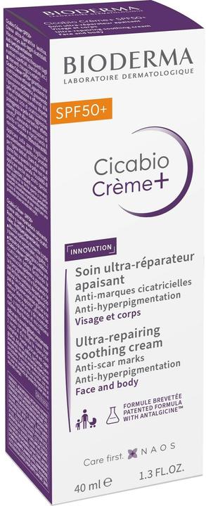 Actual product image Bioderma Crème Hydratante Solaire Cicabio Crème+ SPF50+ - 40 ml (Suntan cream, SPF 50+, 40 ml)