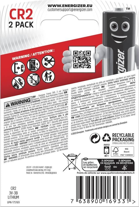 Produktbild Energizer CR2 Lithium Photo (2 Stk., CR2, 800 mAh)