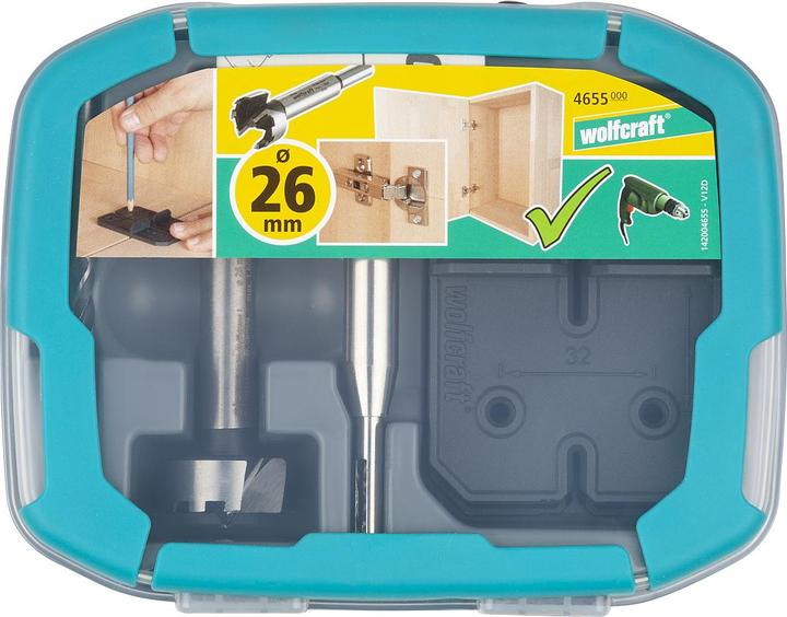 Produktbild wolfcraft wolfcraft 1 Scharnierloch-Set 26 mm (26 mm)