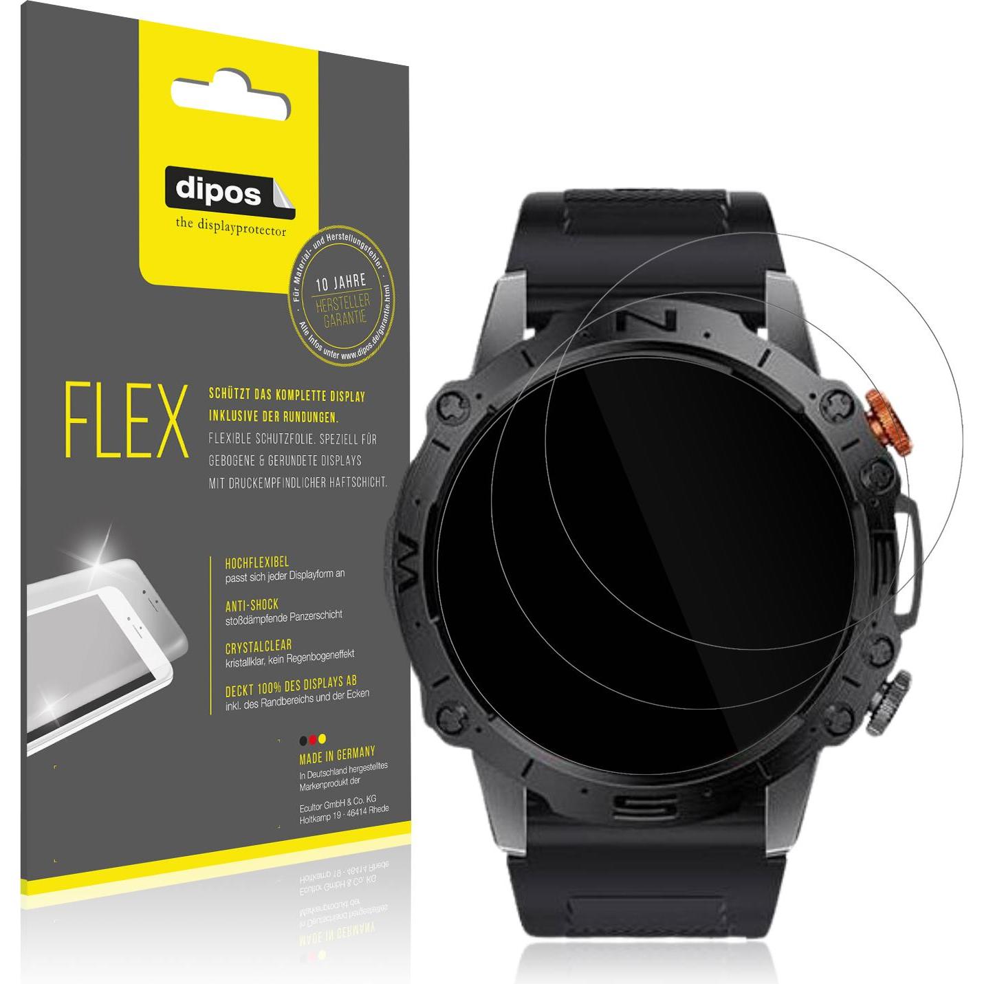 Dipos 3D Full Cover Schutzfolie, Smartwatch Schutzfolie, Transparent