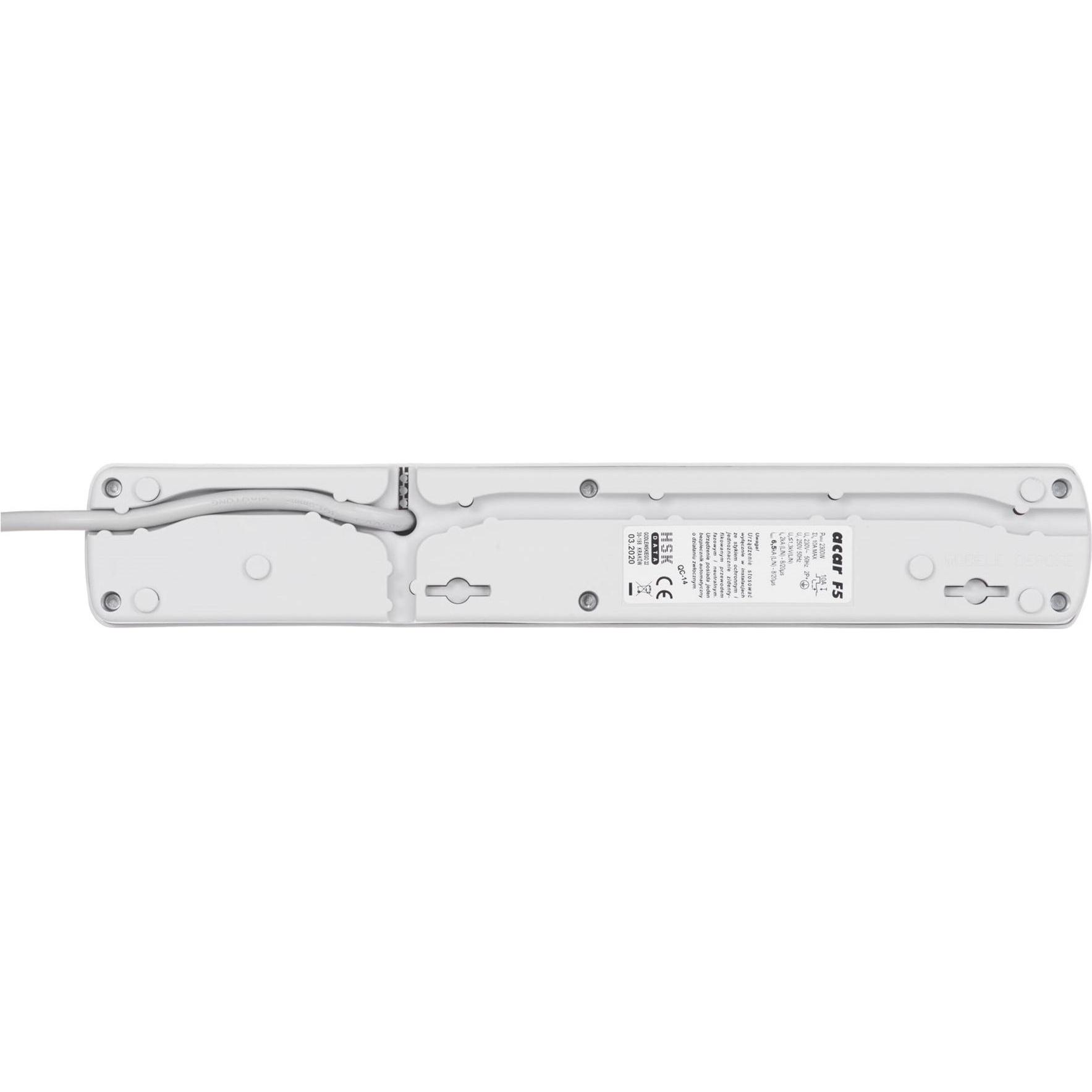 HSK, Steckdosenleiste, Acar F5 Verlängerungskabel 5 AC-Ausgänge Indoor/Outdoor (5 x, CEE 7/5, 5 m)