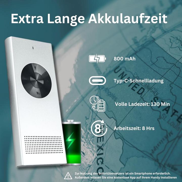 Immagine prodotto Enence Zwei-Wege-Echtzeit-Übersetzer für 60+ Sprachen