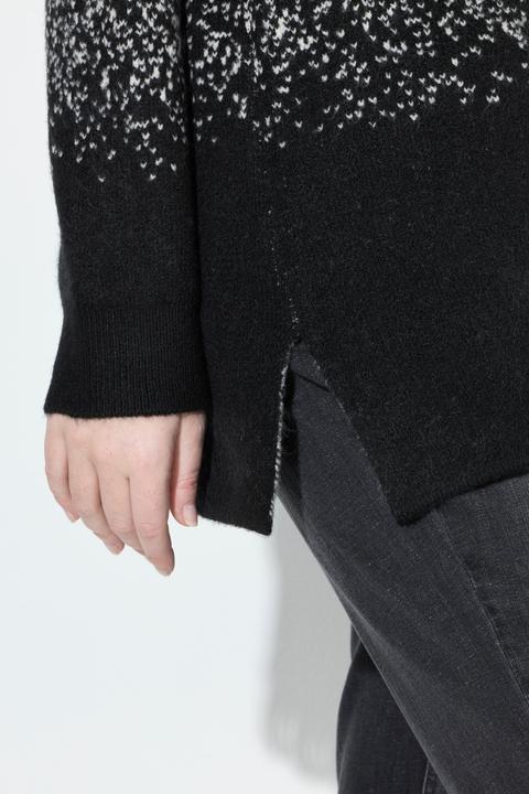 Produktbild Ulla Popken Pullover, Farbverlauf, A-Linie, V-Ausschnitt, Langarm (62)
