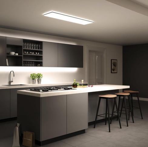 Actual product image Müller Licht LED panel tint LED panel Aris black, white+colour, 120x30 cm 404091 (3500 lm)