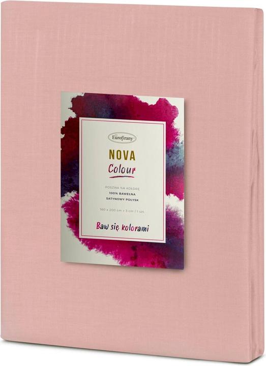 Actual product image Eurofirany NOVA COLOR POS / NOVAC / PU / PO Cotton comforter cover with satin sheen, 220X200 cm, color: powder (Duvet cover, 220 x 200 cm)