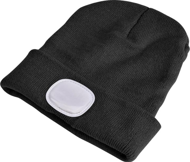 Actual product image Sixtol Cap with headlamp 180lm, rechargeable, USB, universal size, cotton/PE, black (180 lm)