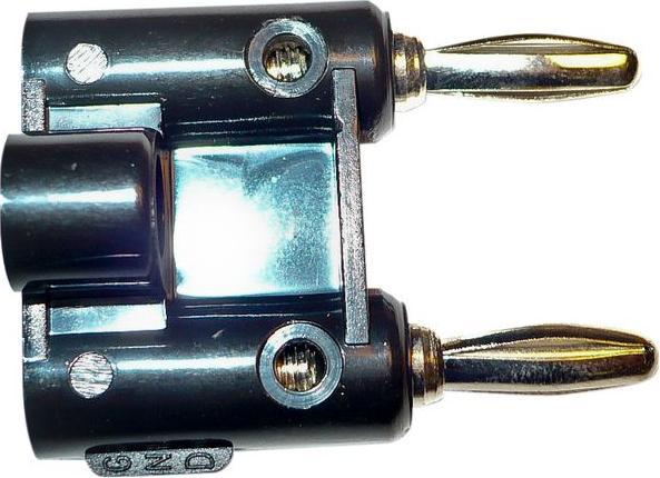 Mueller Electric Test adapter 2x banana plug - 2x banana socket 4 mm 15A 41mm black