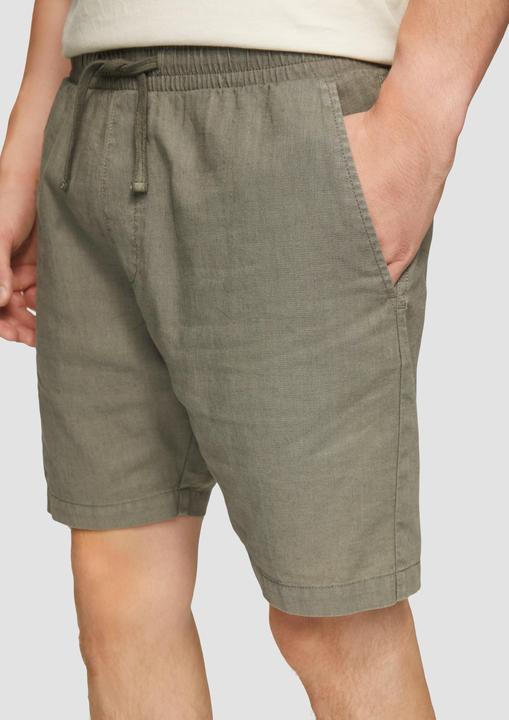 Produktbild S.Oliver Hose Leinenmix-Shorts mit Elastikbund und Garment Dye (XL)