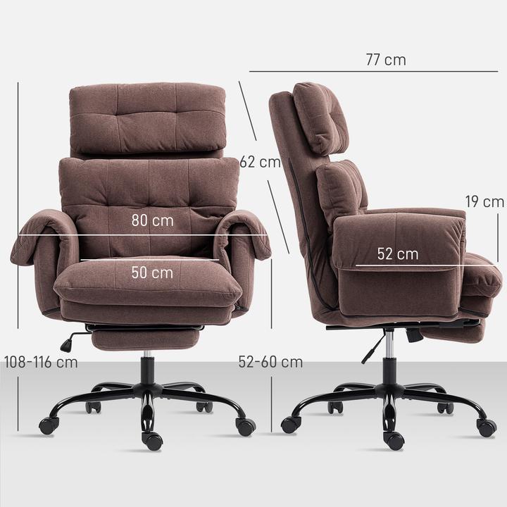Produktbild Homcom Bürostuhl Polyester Kaffee-Braun