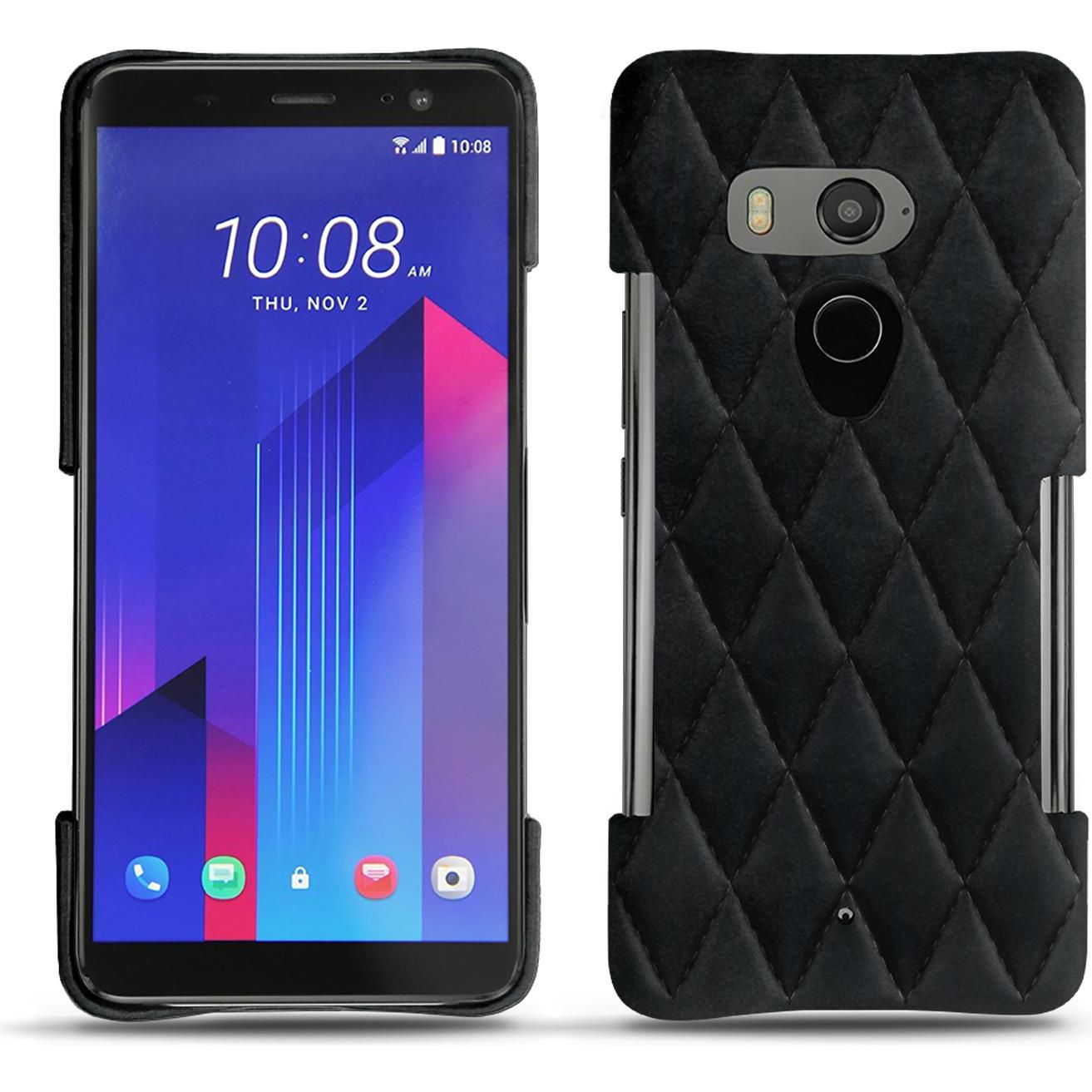 Noreve Lederschutzhülle (HTC U11+), Smartphone Hülle, Schwarz