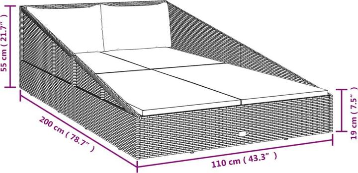 Produktbild vidaXL Sonnenliege (200 cm)