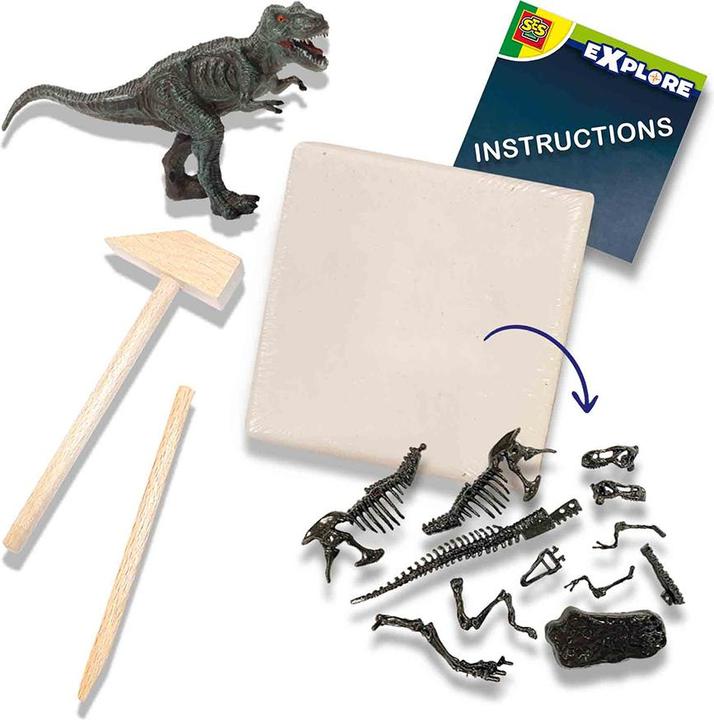 Productafbeelding Ses Creatief - Opgraving - Dino en Skelet 3 assorti - (S25090)