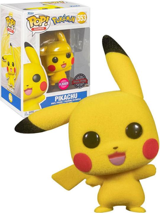 Produktbild Funko Pokémon POP! Games Vinyl figurine Pikachu Waving (Flocked) 9 cm