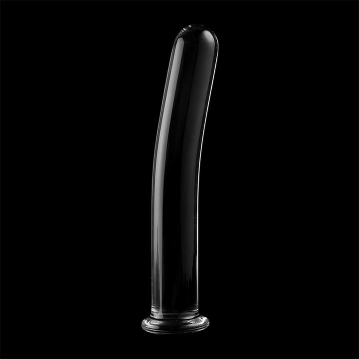 Actual product image Ibiza Nebula Series By ™ - Model 8 Dildo Borosilicate Glass 14.5 X 2 cm Clear