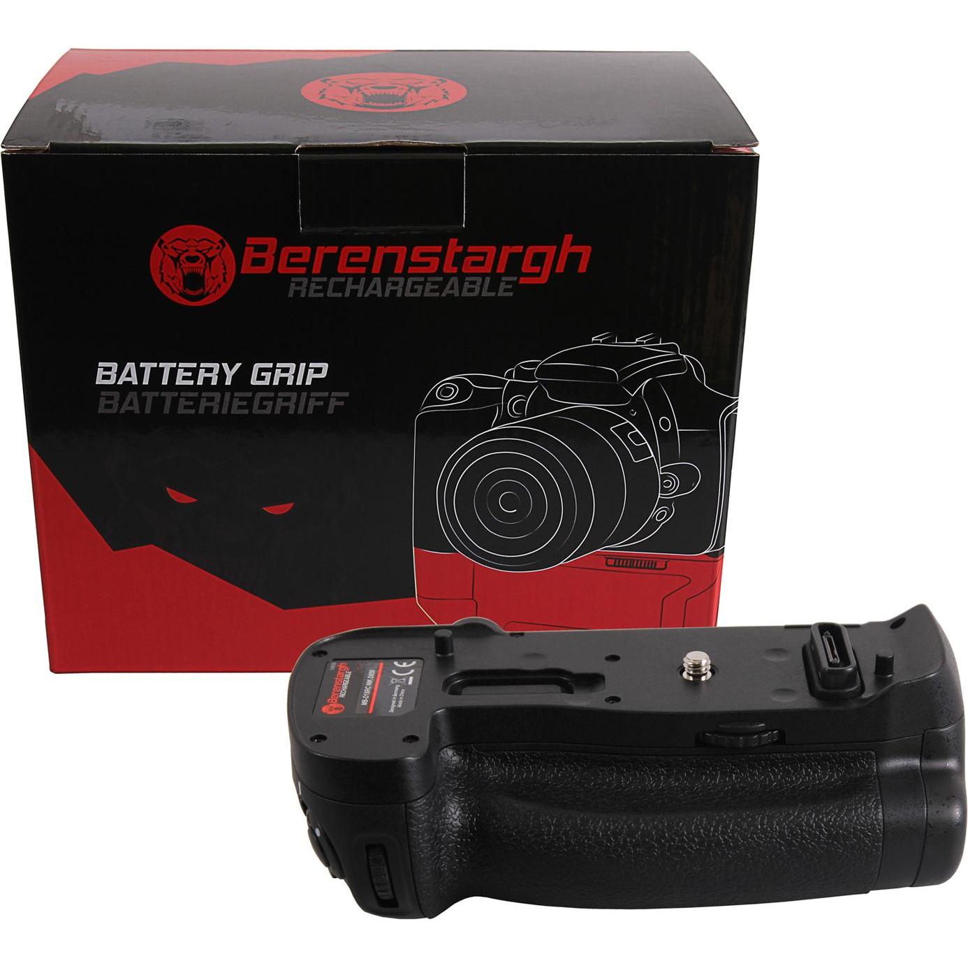 Berenstargh Impugnatura per Nikon D850 MB-D18RC per 1 batteria EN-EL15 incl. telecomando 2.4G (Maniglia della batteria), Impugnatura + Battery grip, N
