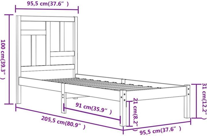 Produktbild vidaXL Raychel (90 x 200 cm)