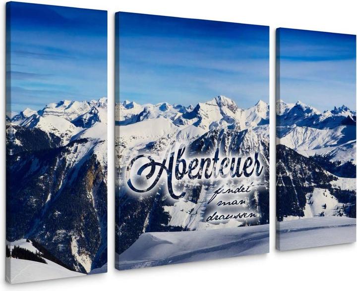 Trenddeko Adventures can be found outside (3 parts) (70 x 100 cm, 40 x 100 cm)