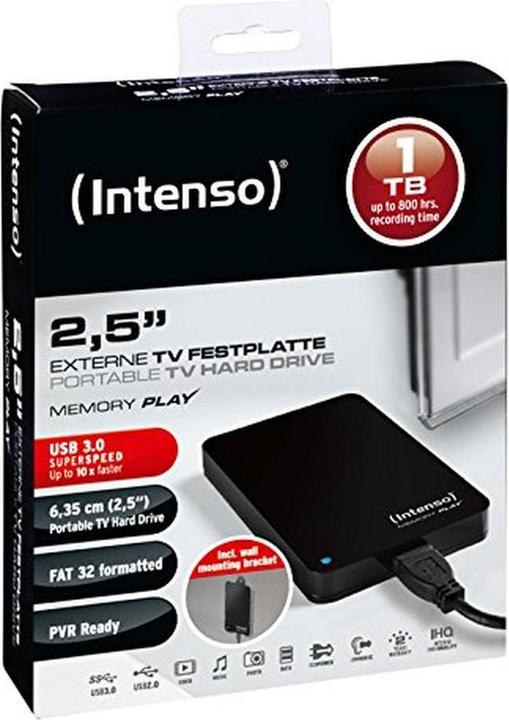 Produktbild Intenso Memory Play - TV-Festplatte (1 TB)