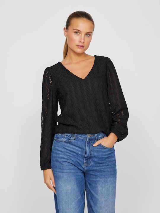 Actual product image Vila V-neck top with long sleeves (XS)