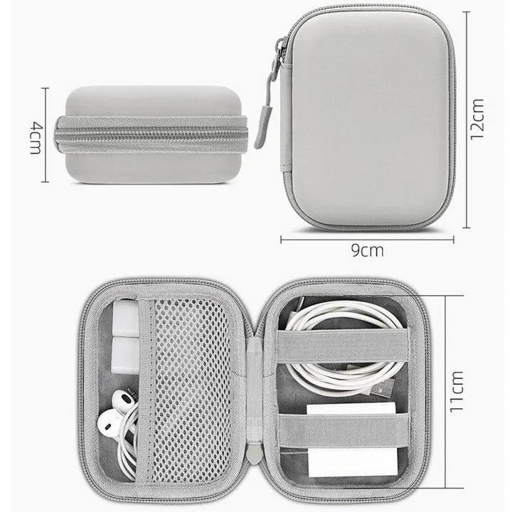 Actual product image Only-Bags.Store Travel Portable Mini Hard Digital Storage Bag Leatherette Headphone Charger Case Data Cable U Disk