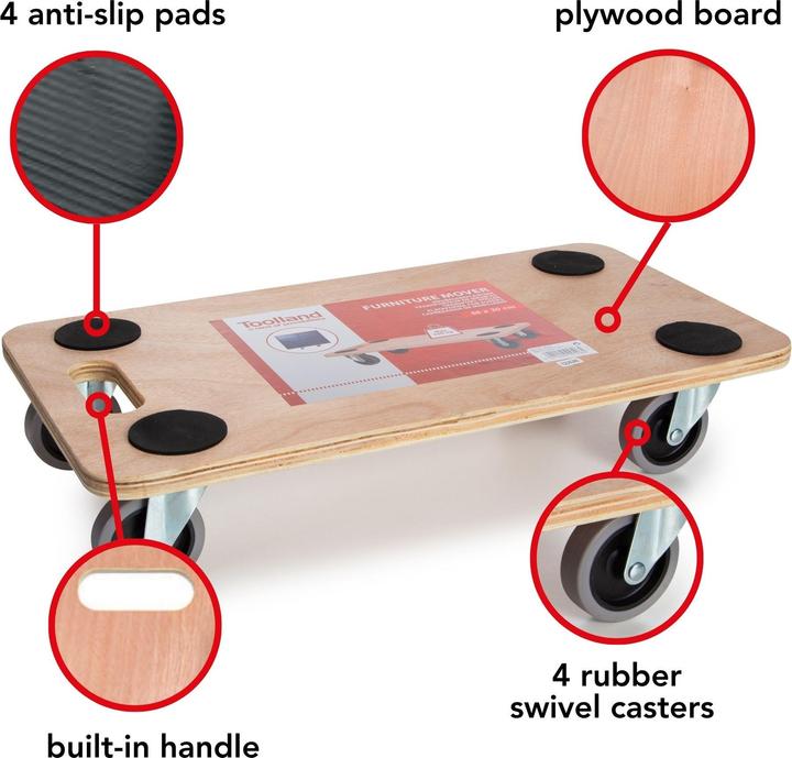 Image du produit Velleman FURNITURE MOVER - 56 x 30 cm - max. LOAD 150 kg (150 kg)