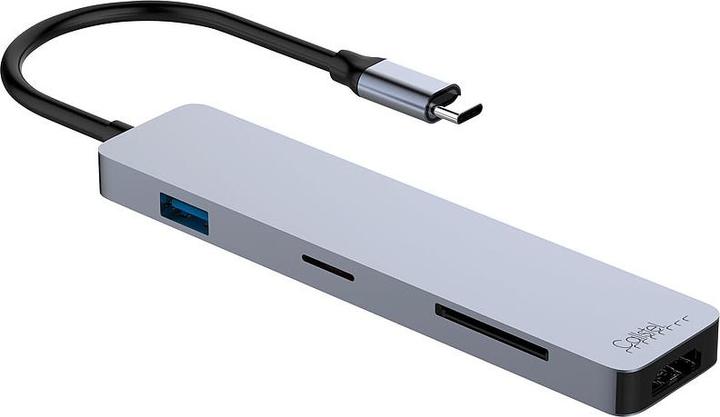 Callstel USB-Hub & Smartphone-PC-Adapter mit optischer Funkmaus & USB-Tastatur (USB-C)