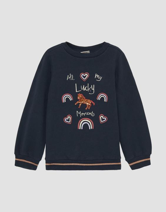 Produktbild s.Oliver Sweatshirt Weiches Sweatshirt mit Glitzer- und Pailletendetails (104, 110)