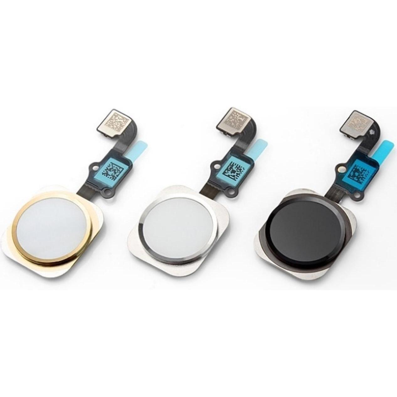 Thumbnail - Foxconn iPhone 6S Home Button Flexkabel mit Home Knopf und Gummiring silber (iPhone 6s), Mobilgerät Ersatzteile, Silber