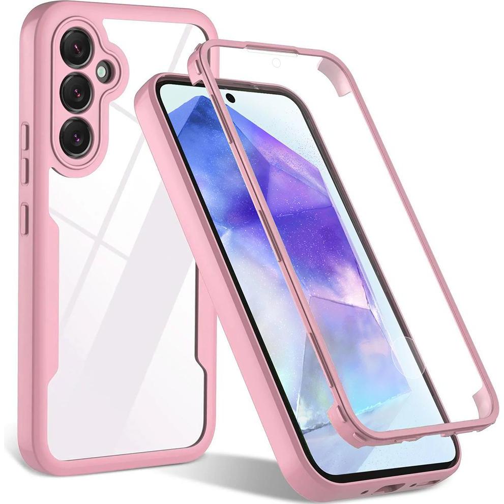 Techsuit - ColorVerse 360 Series + Screen Protector - Samsung Galaxy A35 5G - Pink (Samsung Galaxy A35), Cover smartphone, Pink