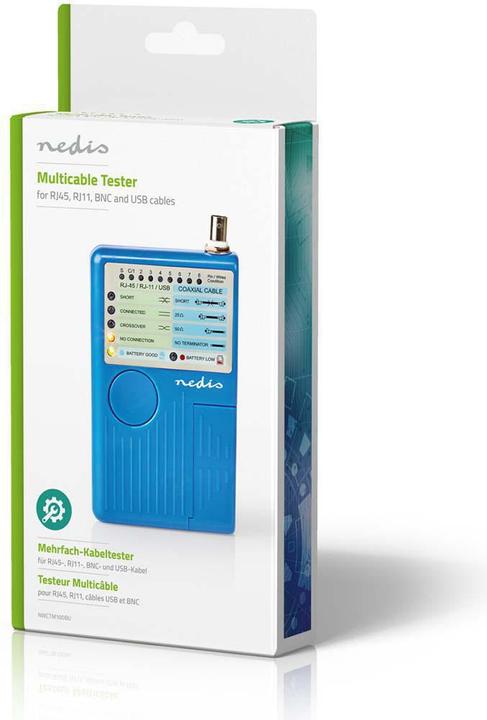 Image du produit Nedis Câble LAN - Testeur - Affichage LED - Bleu (Testeur de câbles)