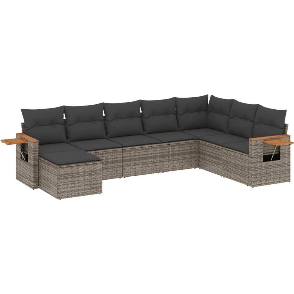 VidaXL, Gartenlounge, 10-tlg. Garten-Lounge-Set mit Kissen