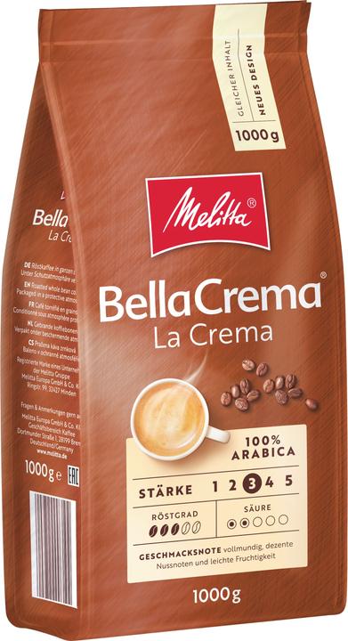 Melitta Bella Crema Lacrema (1000 g, Medium roast)