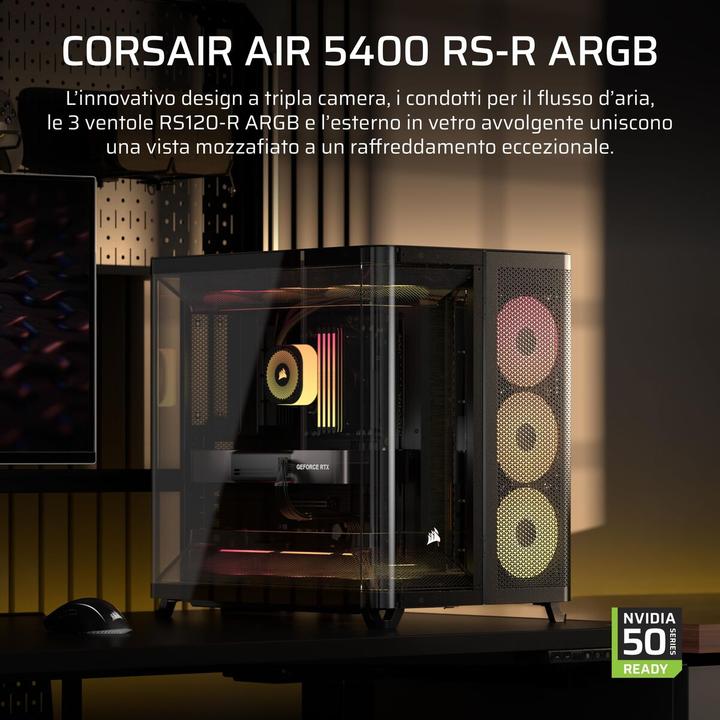 Actual product image Corsair AIR 5400 RS-R ARGB (ATX, Micro ATX (mATX), Mini-ITX)
