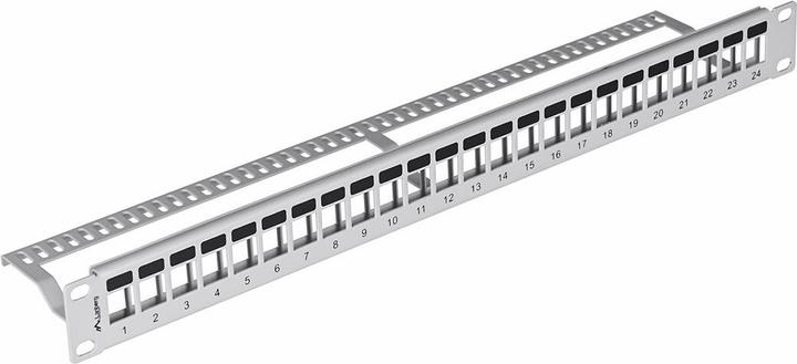 Produktbild Lanberg PPKS-1024-S Keystone Patch Panel 19 Zoll 24 Port 1U weiss