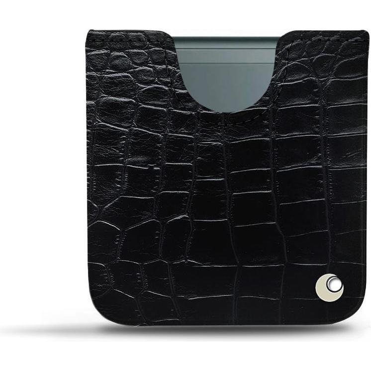 Noreve Lederschutzhülle Samsung Galaxy Z Flip3 (Samsung Galaxy Z Flip3), Smartphone Hülle, Schwarz