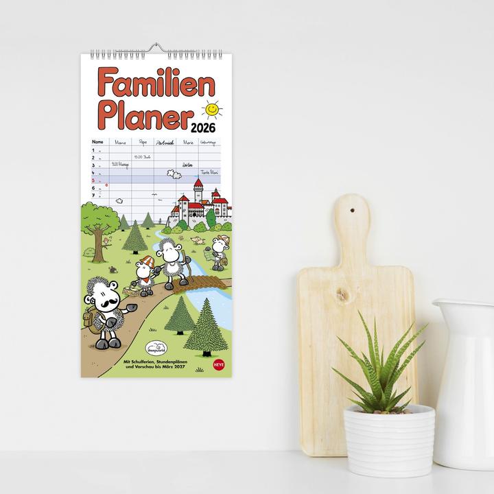 Actual product image sheepworld Familienplaner 2026 (21 x 45 cm, German)