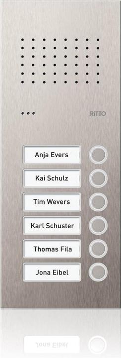 Actual product image Ritto Electric door station Acero Pur 6WE column