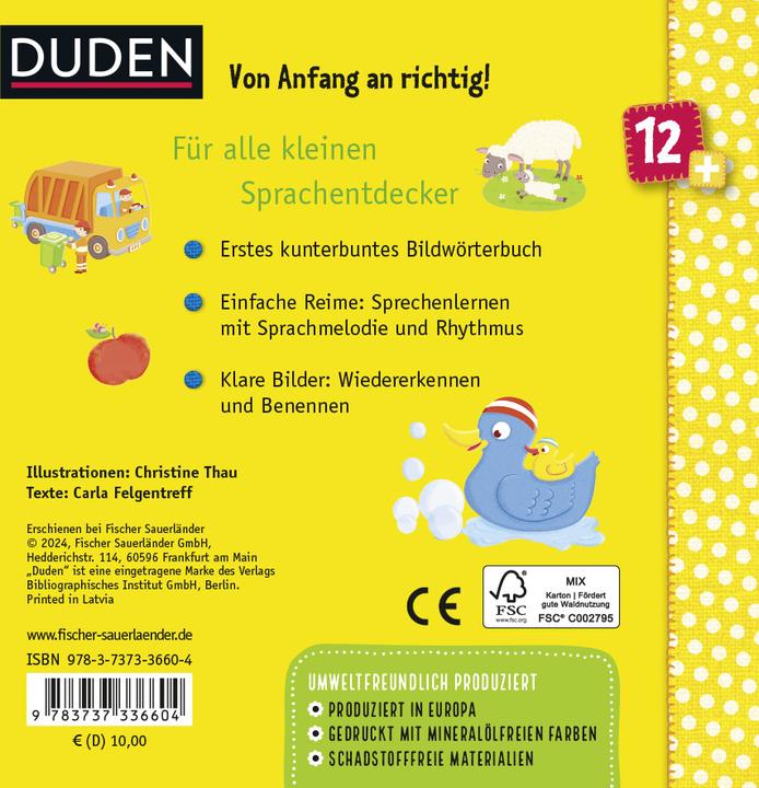 Produktbild Duden 12+: Babys erstes Bildwörterbuch (Deutsch)