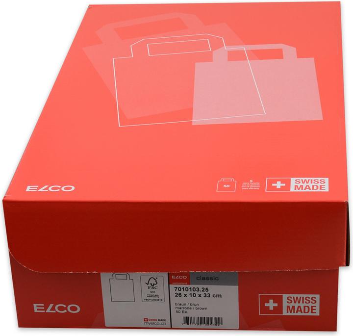 Produktbild Elco Papiertragetaschen mit Flachhenkel (50x)