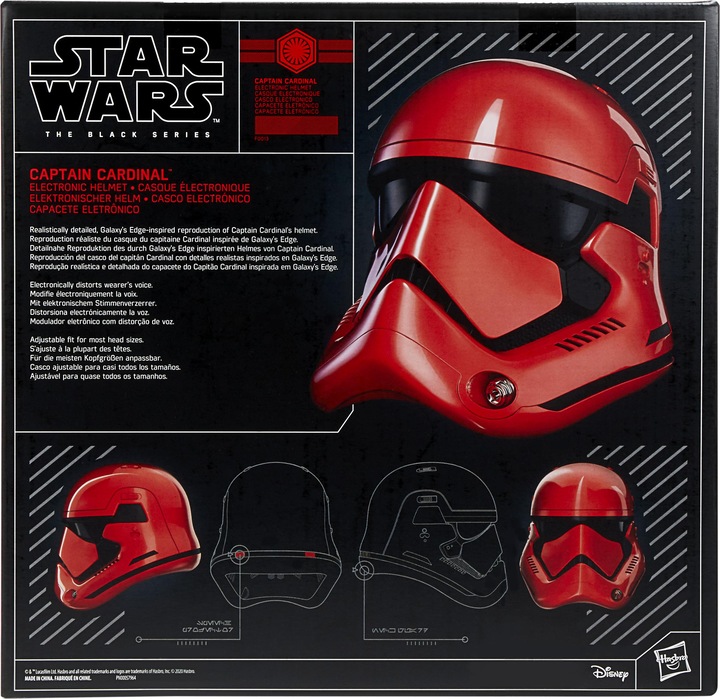 Actual product image Hasbro Star Wars The Black Series Galaxy's Edge Captain Cardinal electronic role-playing helmet