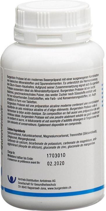 Nährwerte und Zutaten Burgerstein Probase (1 Stk., Pulver, 125 g)