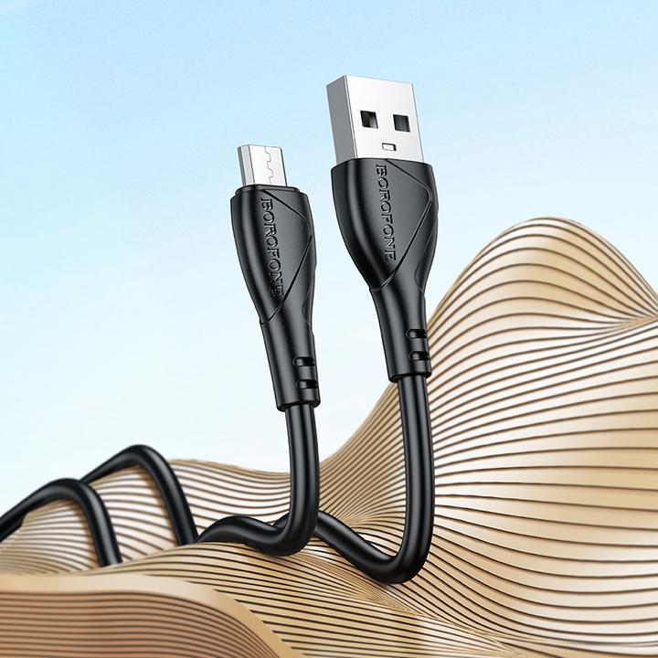 Immagine prodotto Borofone - Data Cable Energy Series (BX121) - USB to USB-Micro, PVC, 2.4A, 1m - Black (1 m)