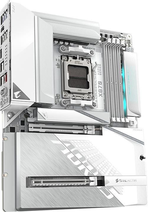 Produktbild Gigabyte X870 AORUS Stealth ICE (AM5, AMD X870, ATX)