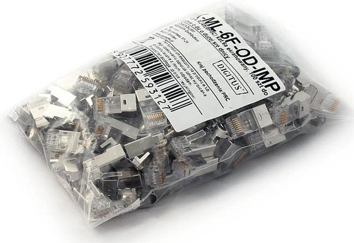 Produktbild Digitus RJ45-Stecker (8P8C) universal Cat.6A geschirmt AWG 24-22 Packung a 100 Stück (CAT6a)