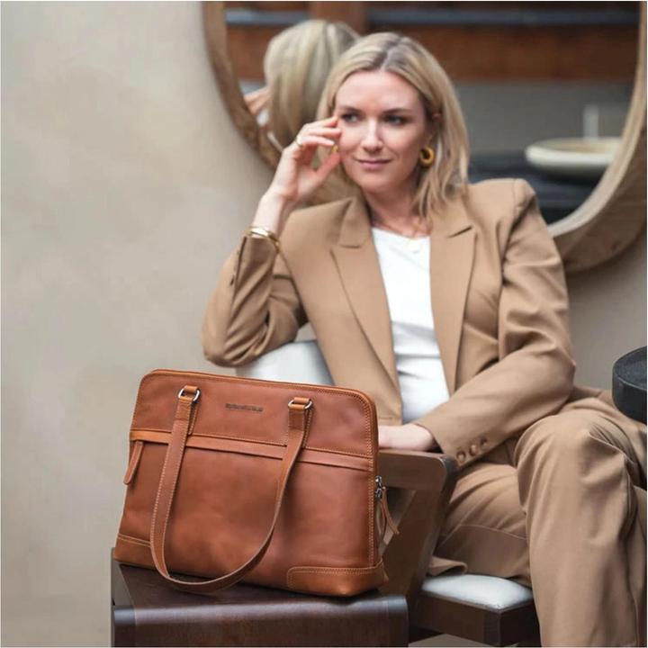 Produktbild The Chesterfield Brand Branson Schultertasche Leder 37 cm Laptopfach